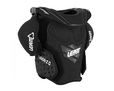 Защита панцирь+ шея подрост. Leatt Fusion Vest Junior 2.0 Black/Black
