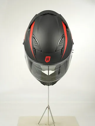 Шлем интеграл HETOSHI FF938 double visor Цв.Черно-красный Матовый р.XXL