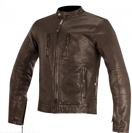 Куртка BRASS LEATHER JACKET TOBACCO BROWN