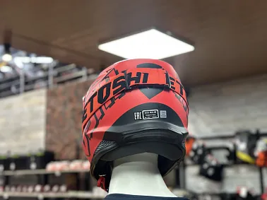 Шлем кроссовый HETOSHI OF836 EXOSS CROSS PRO MX289 цв.Красный с черными вставками Матовый р.S