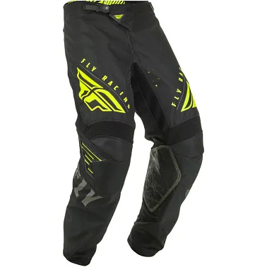 Брюки для мотокросса FLY RACING KINETIC K220 черные/серые/Hi-Vis желтые (2020)
