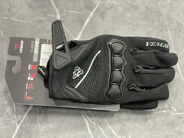 Перчатки взрослые VEMAR XD2-116  цв. Черный с белым  р. L