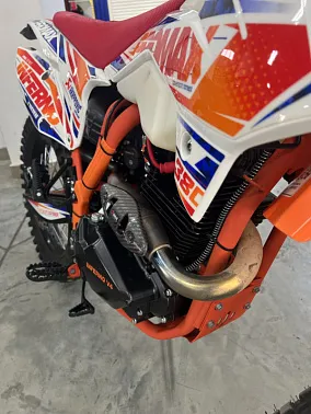 Кроссовый мотоцикл PROMAX INFERNO 380 (4 valves, 6 gears) ORANGE-WHITE-BLUE (УЦЕНКА)