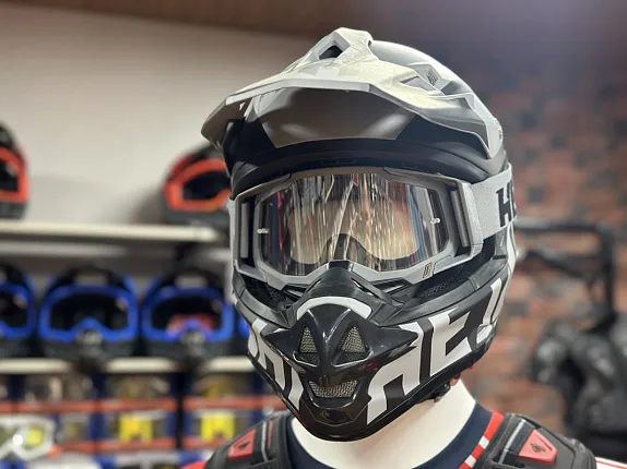 Шлем кроссовый HETOSHI OF836 EXOSS CROSS PRO MX289 цв.Серый с черными вставками Матовый р.L