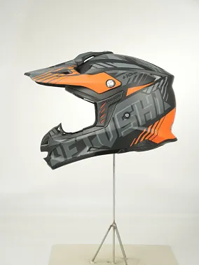 Шлем кроссовый HETOSHI OF836 EXOSS CROSS PRO MX289 цв.Черно-серо-оранжевый Матовый р.M