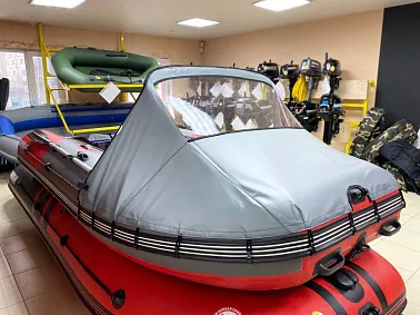 Носовой тент MISHIMO 420 RIVER FJET PRO т.серый