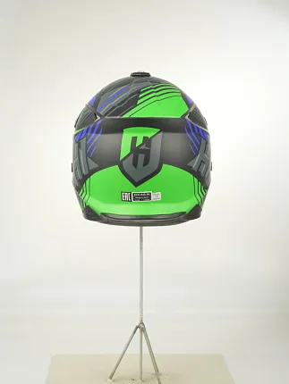 Шлем кроссовый HETOSHI OF836 EXOSS CROSS PRO MX289 цв.Черно-сине-зеленый Матовый р.M