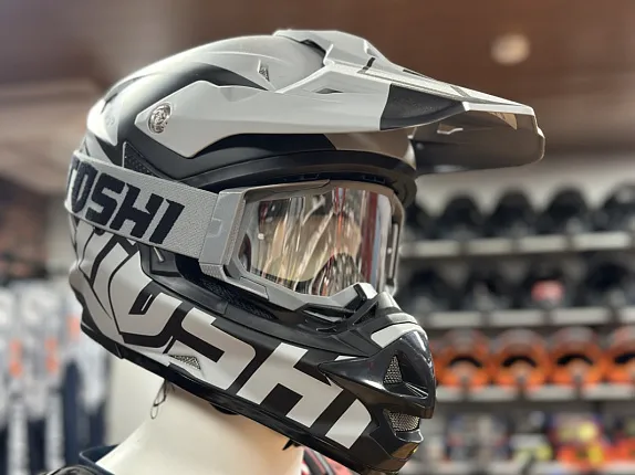 Шлем кроссовый HETOSHI OF836 EXOSS CROSS PRO MX289 цв.Серый с черными вставками Матовый р.S