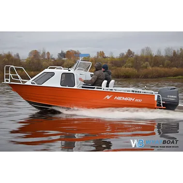 Алюминиевый катер WYATBOAT Неман-500 (каютный)